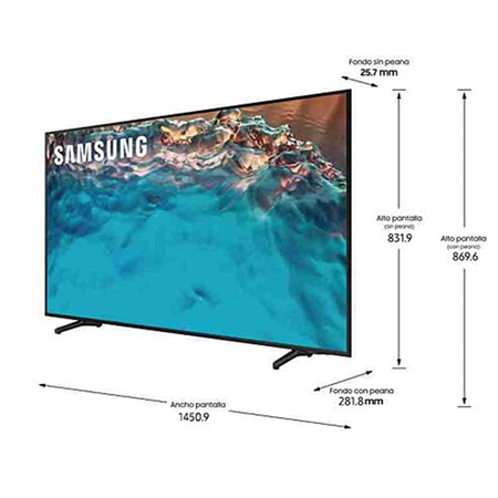 Televisor Samsung Crystal 65" 4K UHD Smart TV BU8000 (Reembalado)